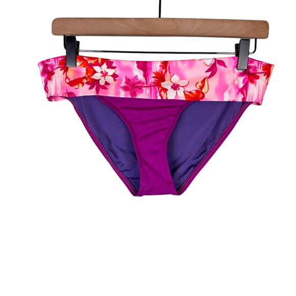 Ujena 84 Pink Purple Hawaiian Tropical Floral Halter Tie 2 Piece Bikini Swimsuit - Picture 10 of 13